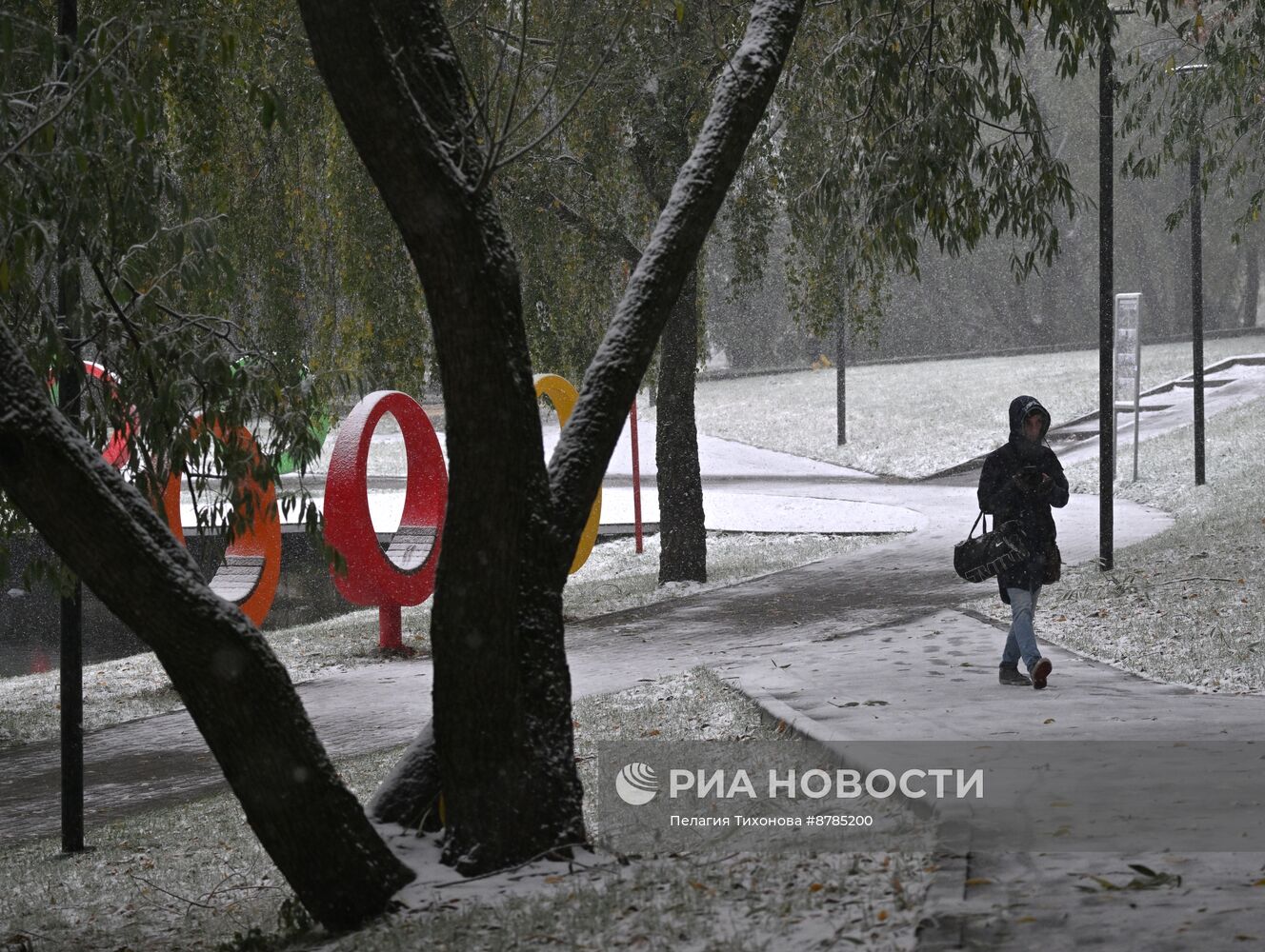 Первый снег в Москве