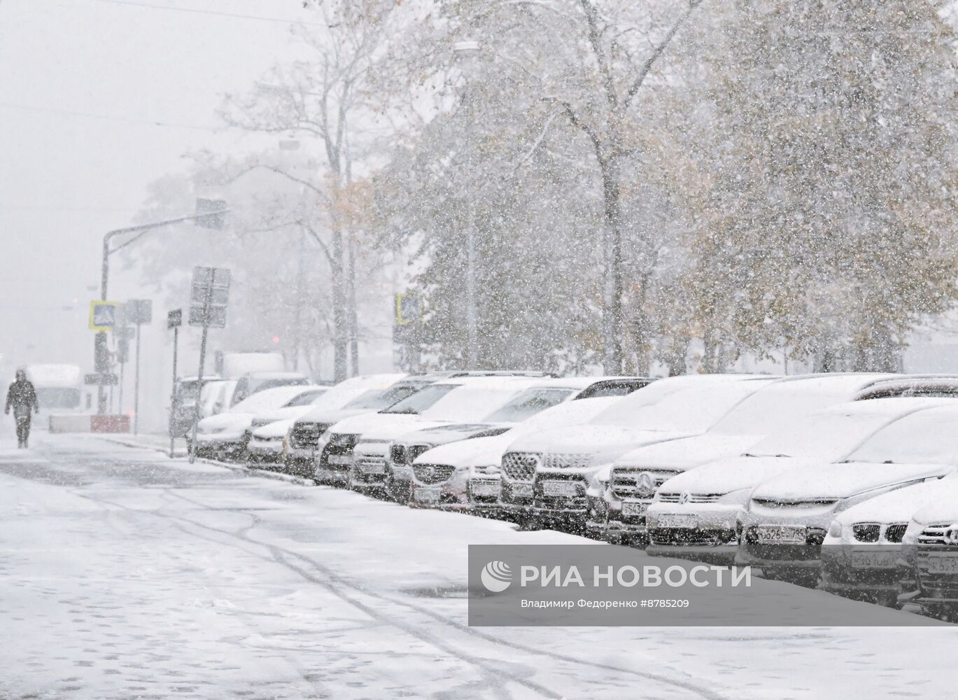 Первый снег в Москве