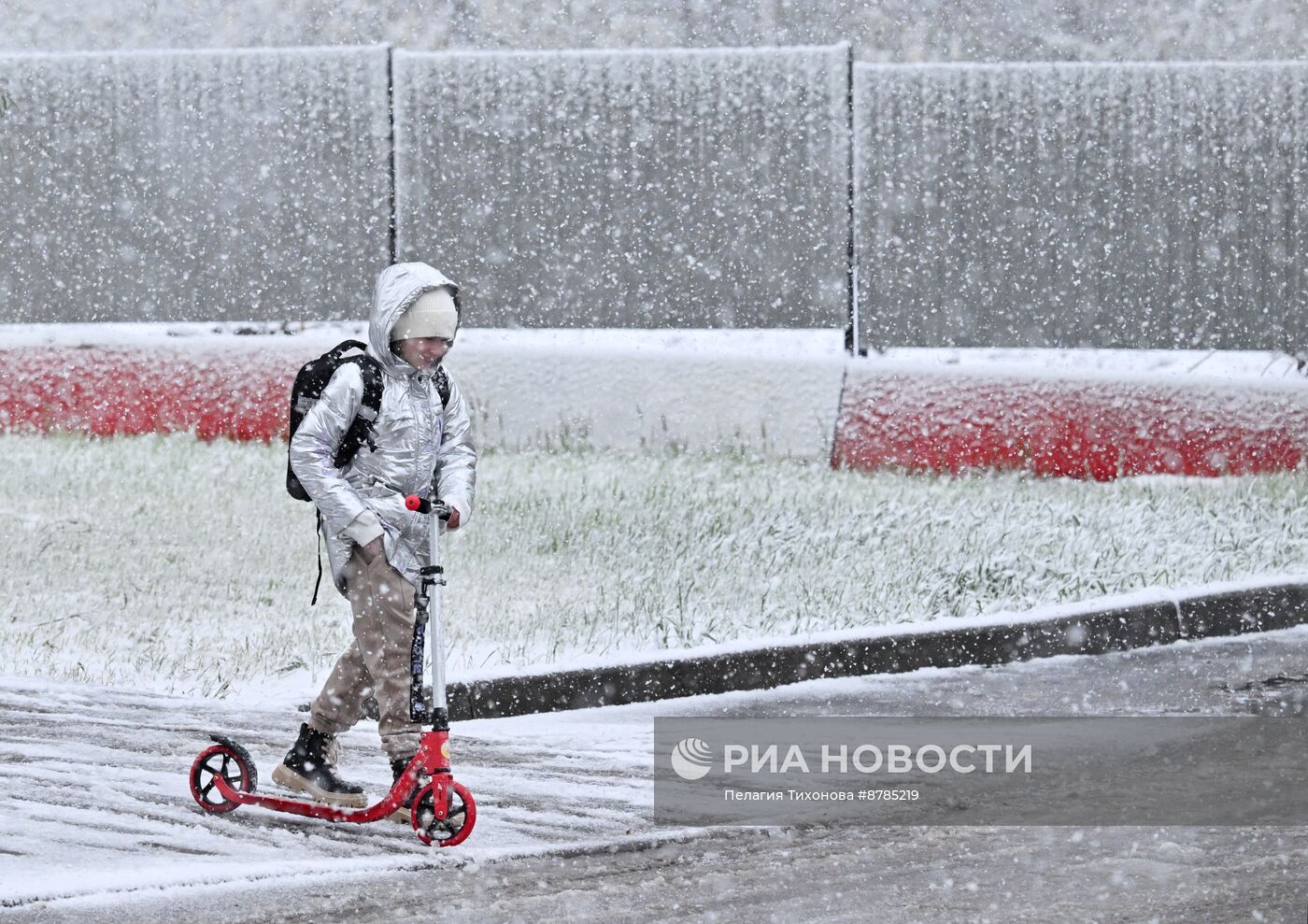 Первый снег в Москве