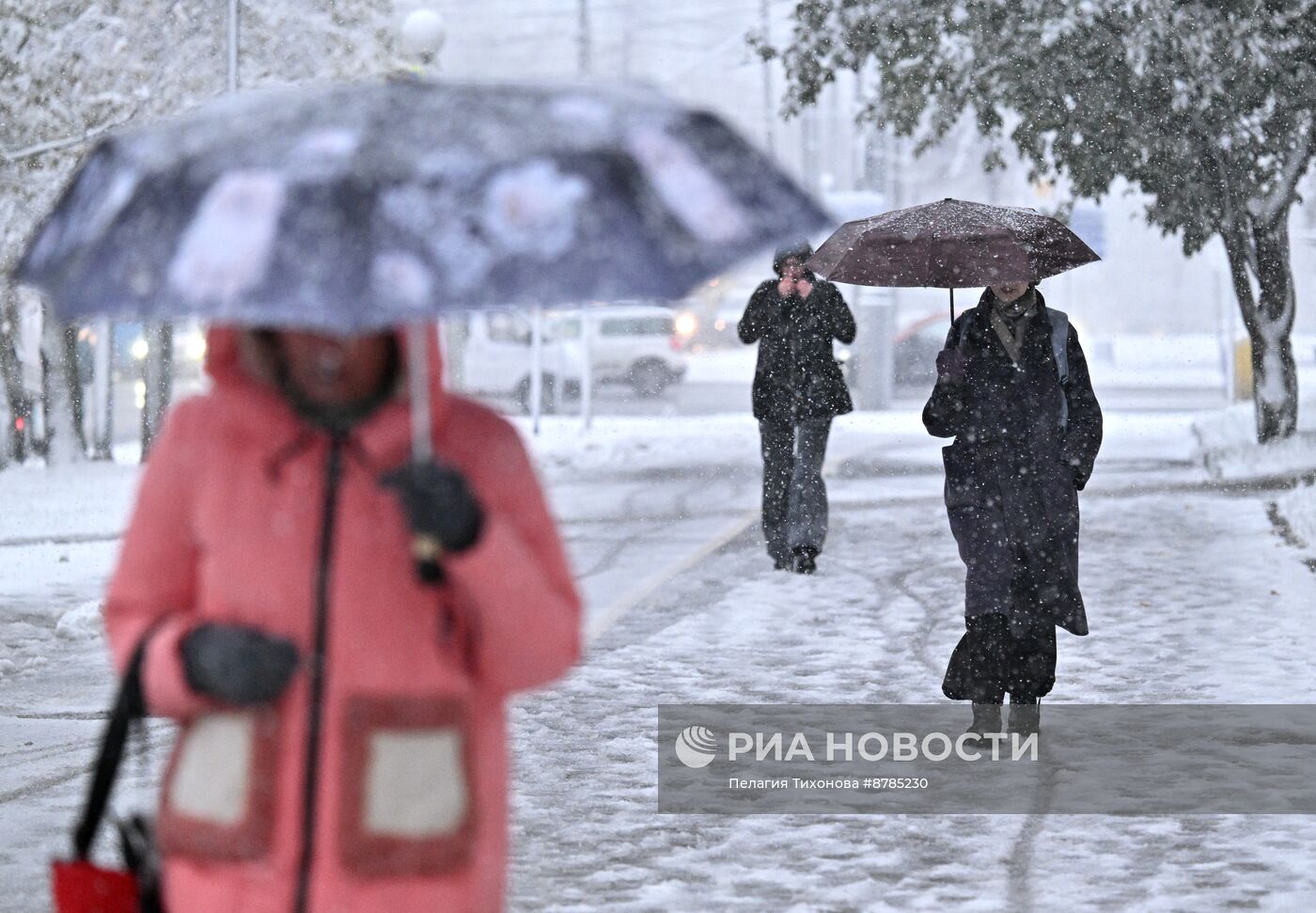 Первый снег в Москве