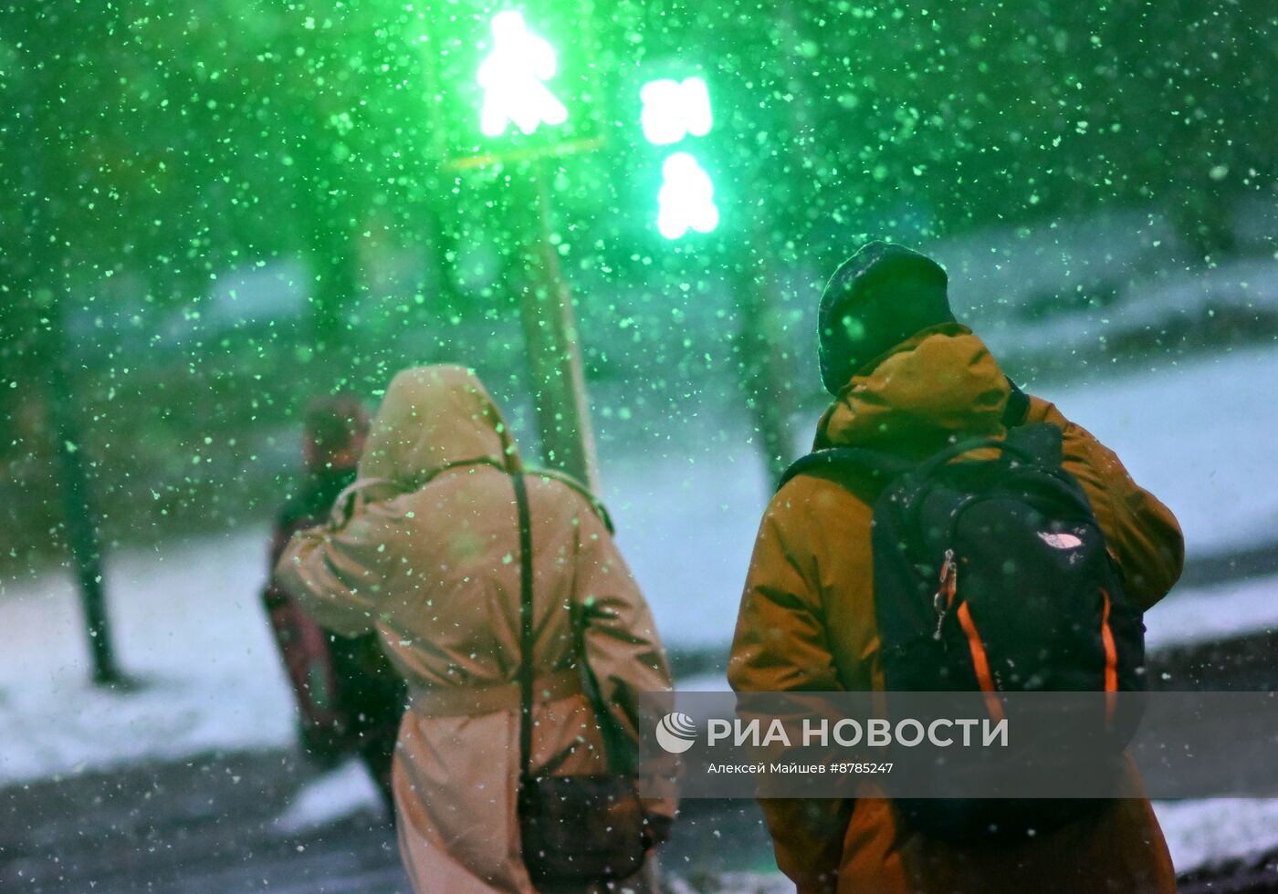 Первый снег в Москве