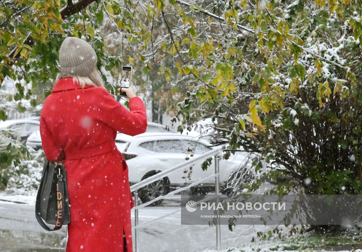 Первый снег в Москве