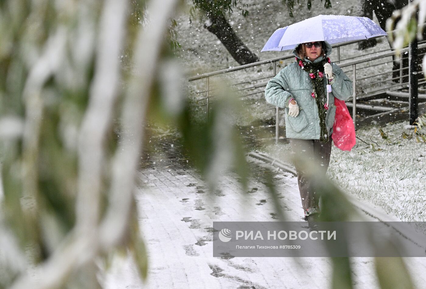 Первый снег в Москве