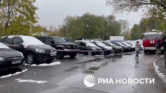 Кадры московского двора, где было совершено покушение на убийство