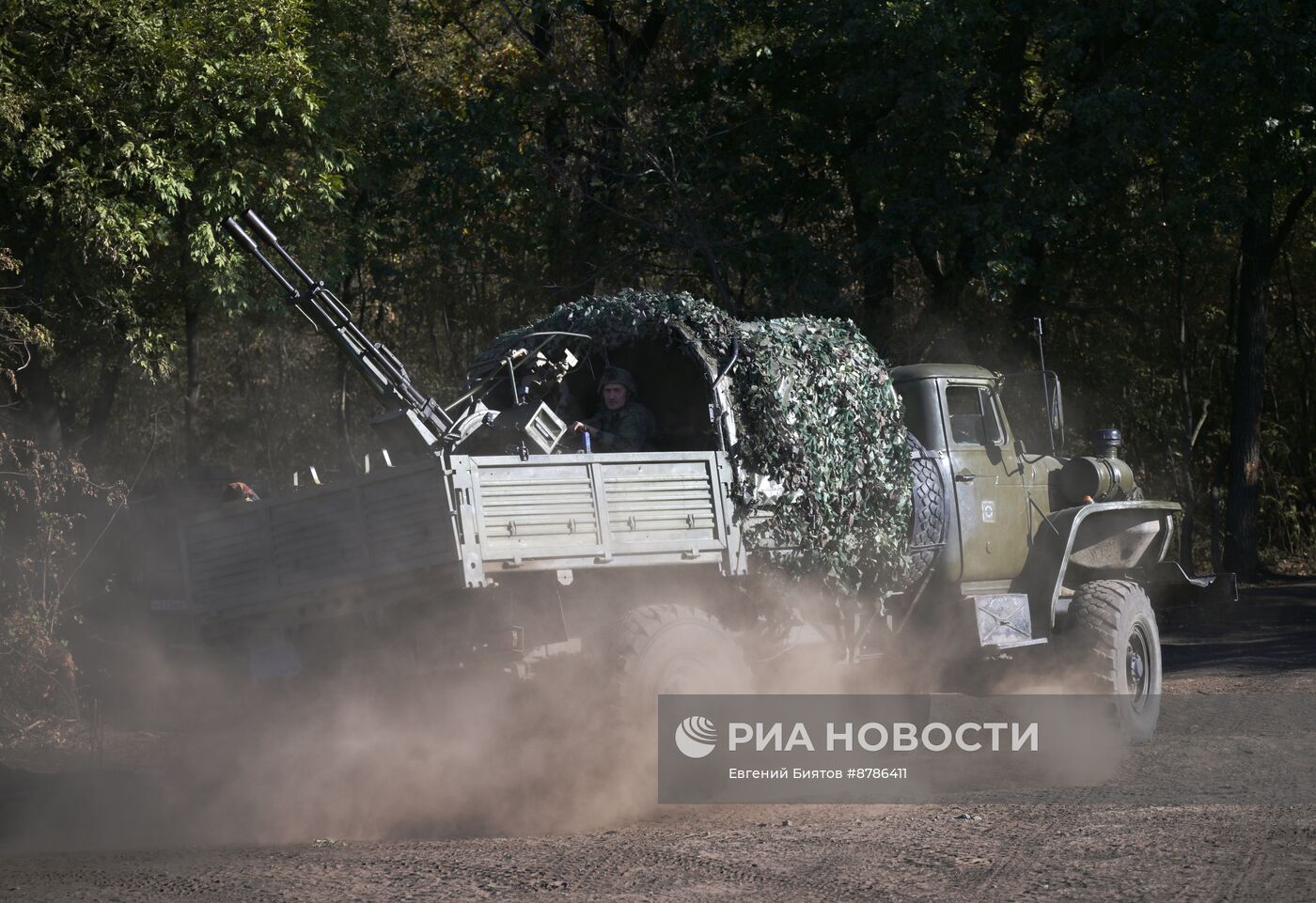 Боевая подготовка расчета зенитной установки ЗУ-23-2 ЦВО в зоне СВО