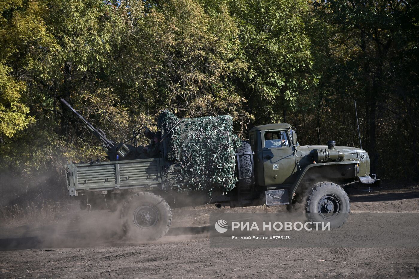 Боевая подготовка расчета зенитной установки ЗУ-23-2 ЦВО в зоне СВО