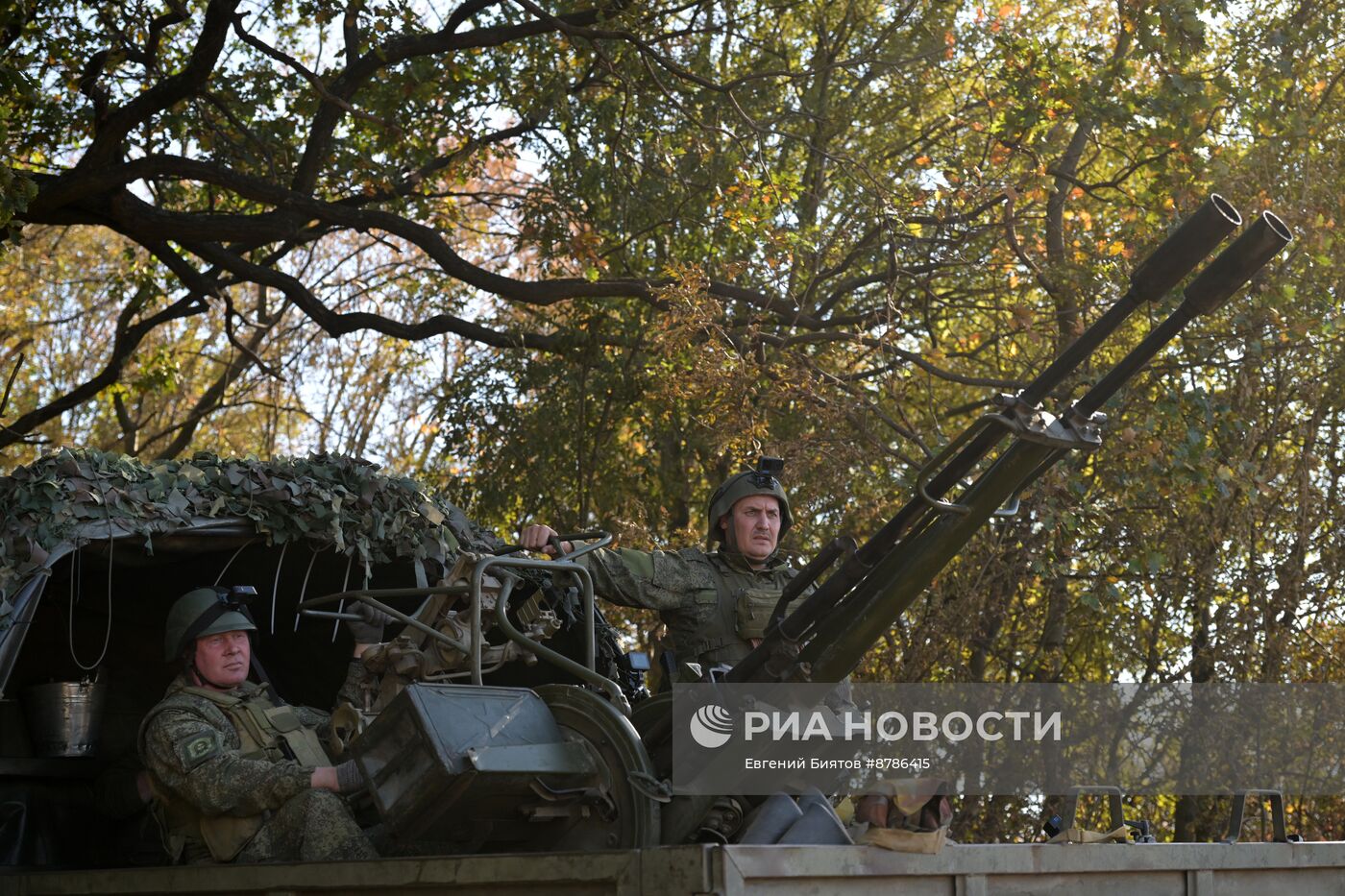 Боевая подготовка расчета зенитной установки ЗУ-23-2 ЦВО в зоне СВО