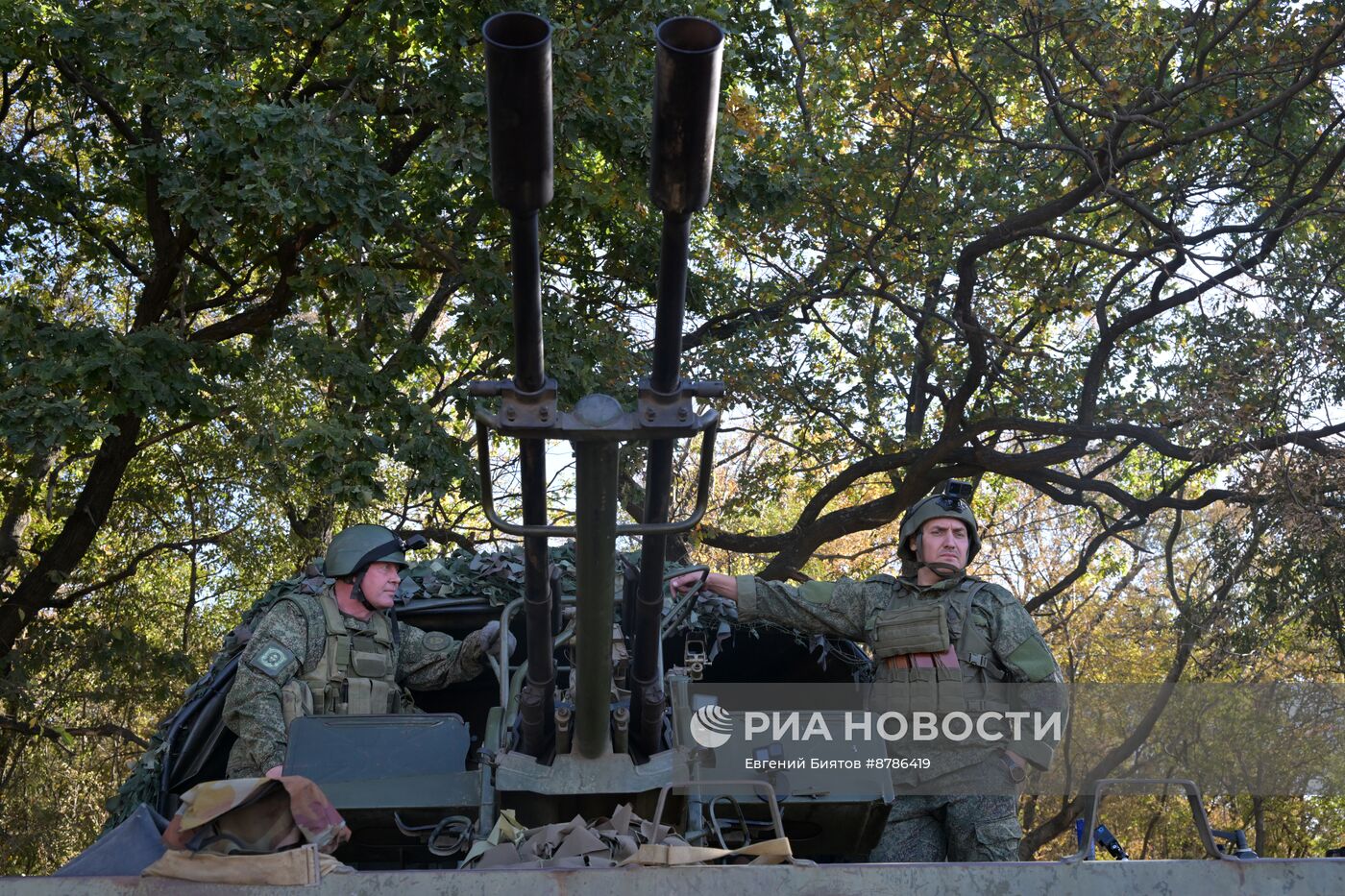 Боевая подготовка расчета зенитной установки ЗУ-23-2 ЦВО в зоне СВО