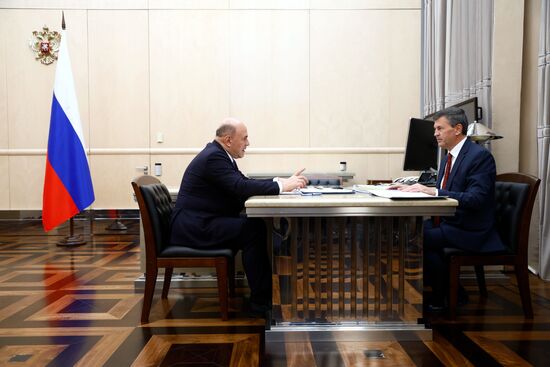 Премьер-министр РФ М. Мишустин провел встречу с ректором РАНХиГС А ...