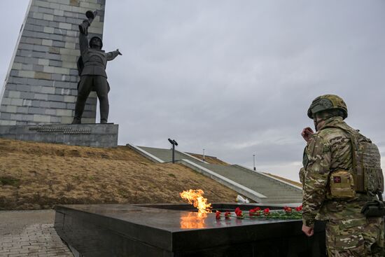 Награждение военнослужащих группировки "Центр" в день военного связиста