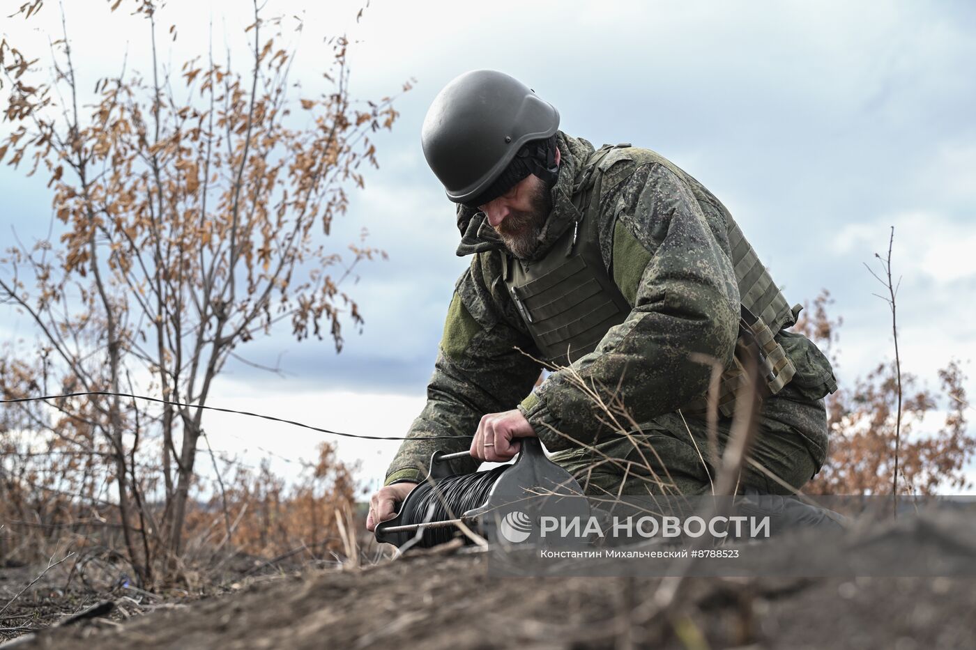 Работа связистов ВС РФ на Запорожском направлении