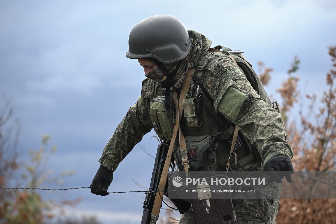 Работа связистов ВС РФ на Запорожском направлении