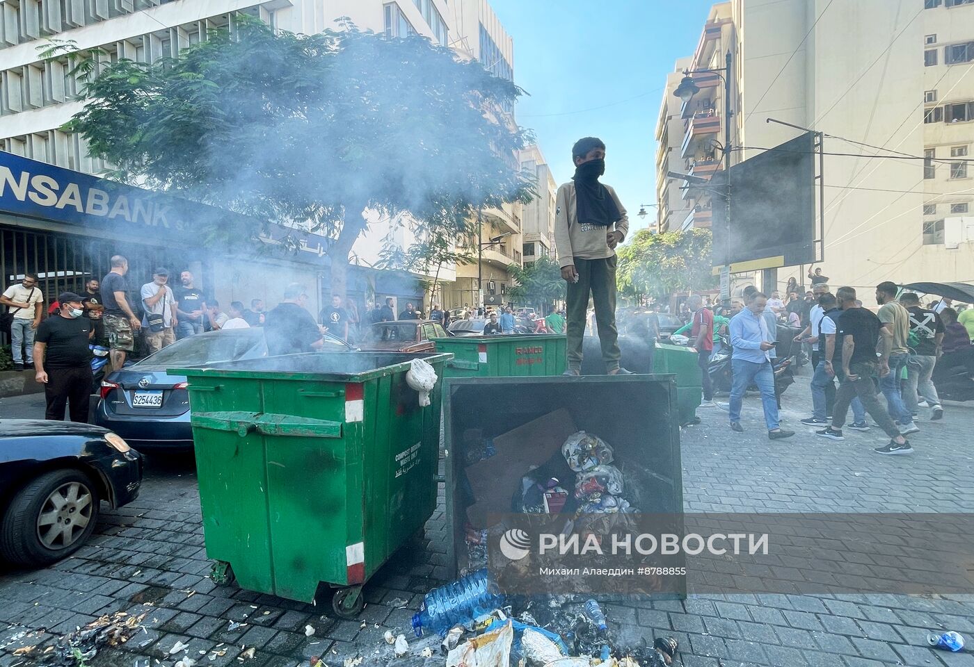 Беженцы в центре Бейрута