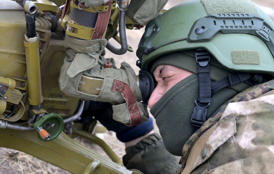 Боевая подготовка противотанкового подразделения ЦВО в ДНР