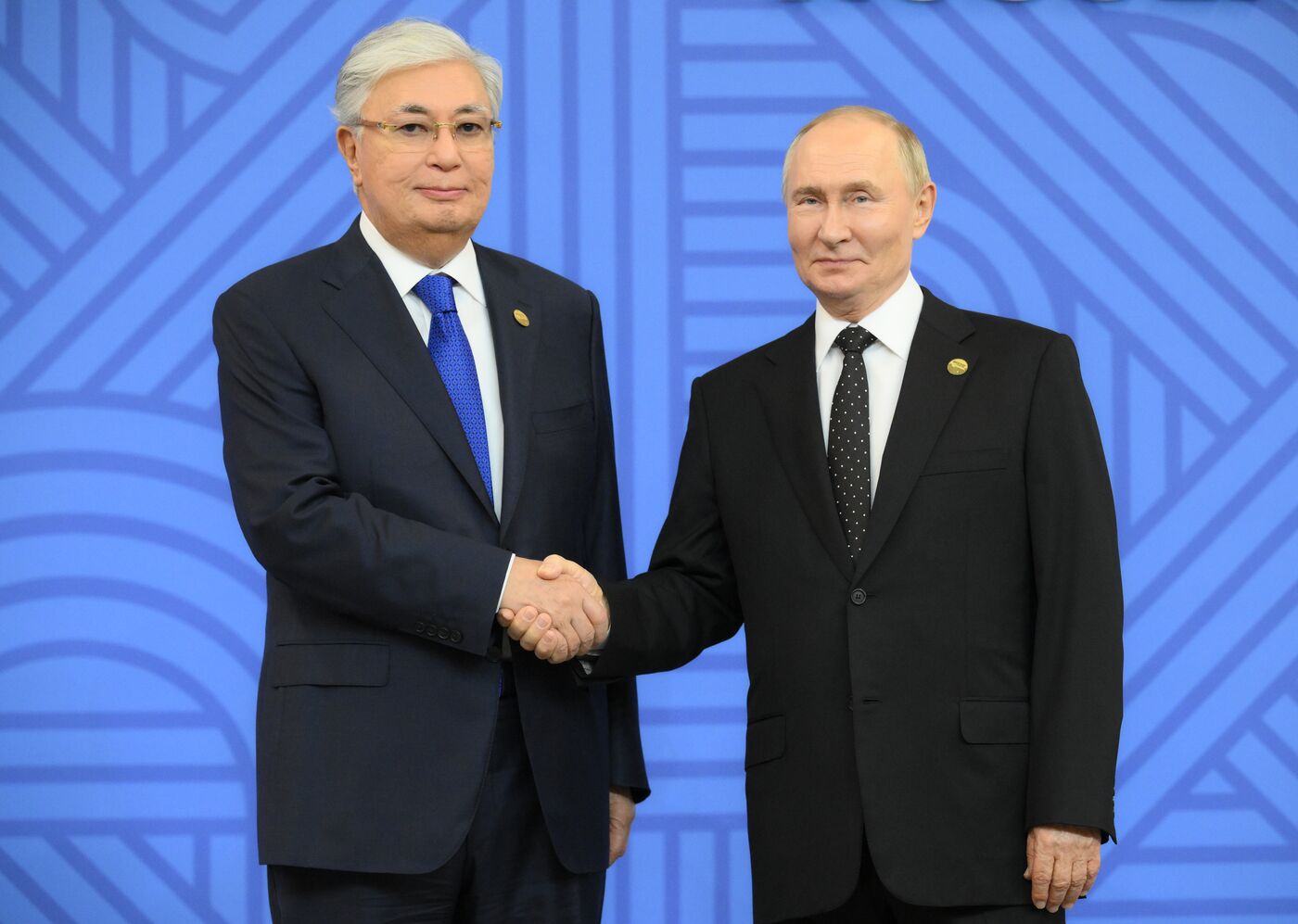 XVI саммит БРИКС. Церемония официальной встречи президентом РФ В. Путиным глав делегаций стран БРИКС