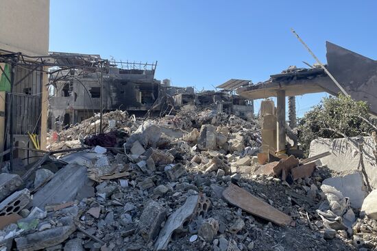 Последствия удара израильской авиации по центру Бейрута