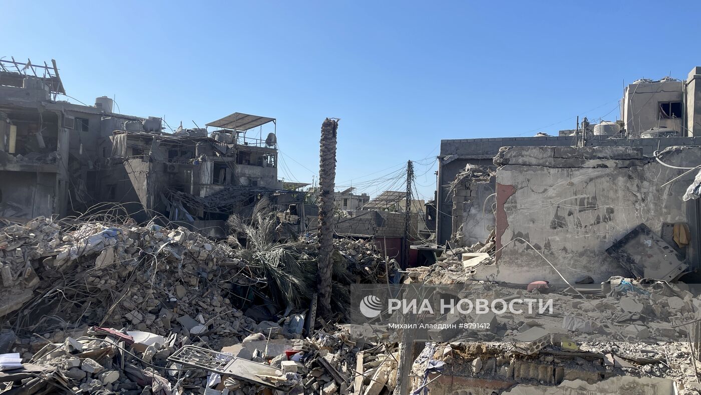 Последствия удара израильской авиации по центру Бейрута