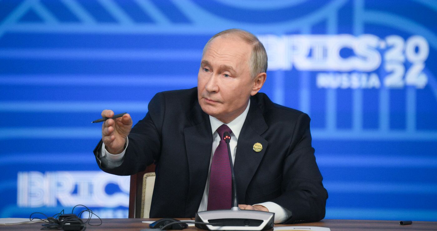 XVI саммит БРИКС. Пресс-конференция президента РФ Владимира Путина