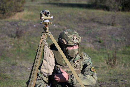 Боевая работа РСЗО "Град-1" 25 общевойсковой армии группировки войск Запад на Краснолиманском участке фронта в ЛНР