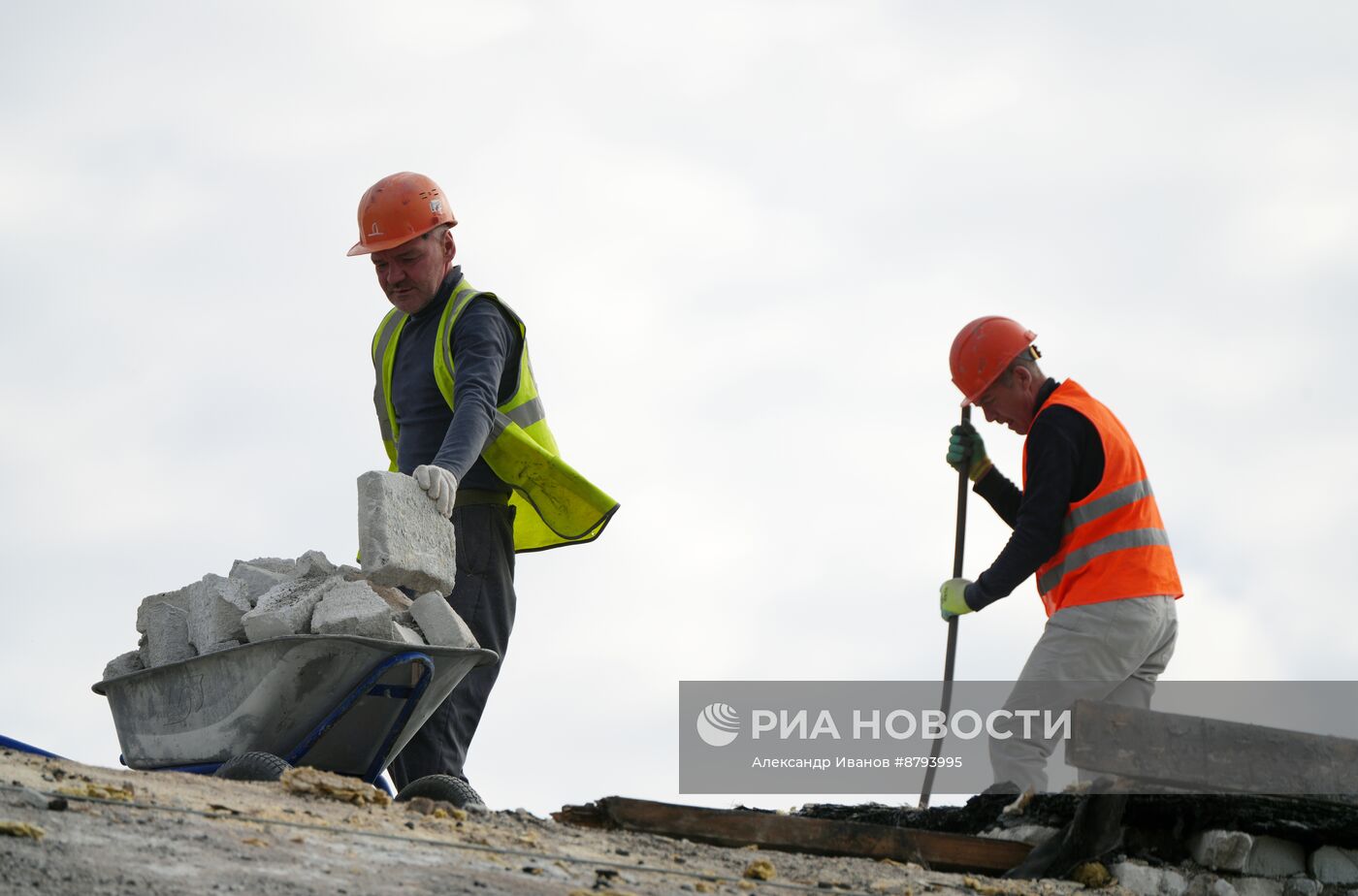 Восстановление разрушенных в ходе боевых действий объектов в Мариуполе