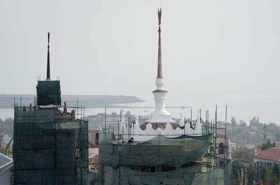 Восстановление разрушенных в ходе боевых действий объектов в Мариуполе