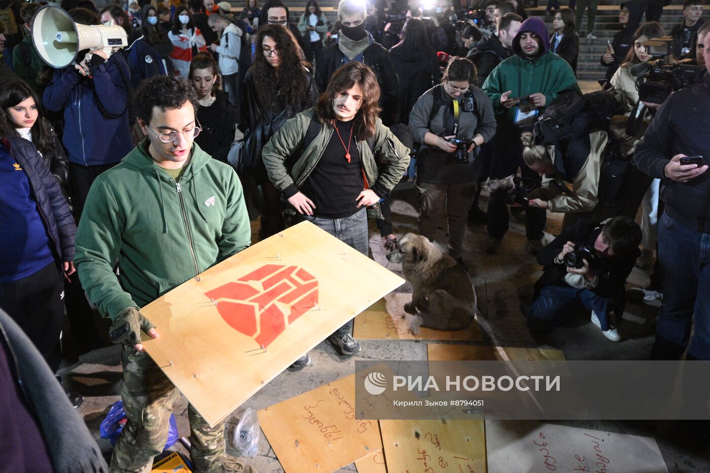 Акция протеста оппозиции в Тбилиси