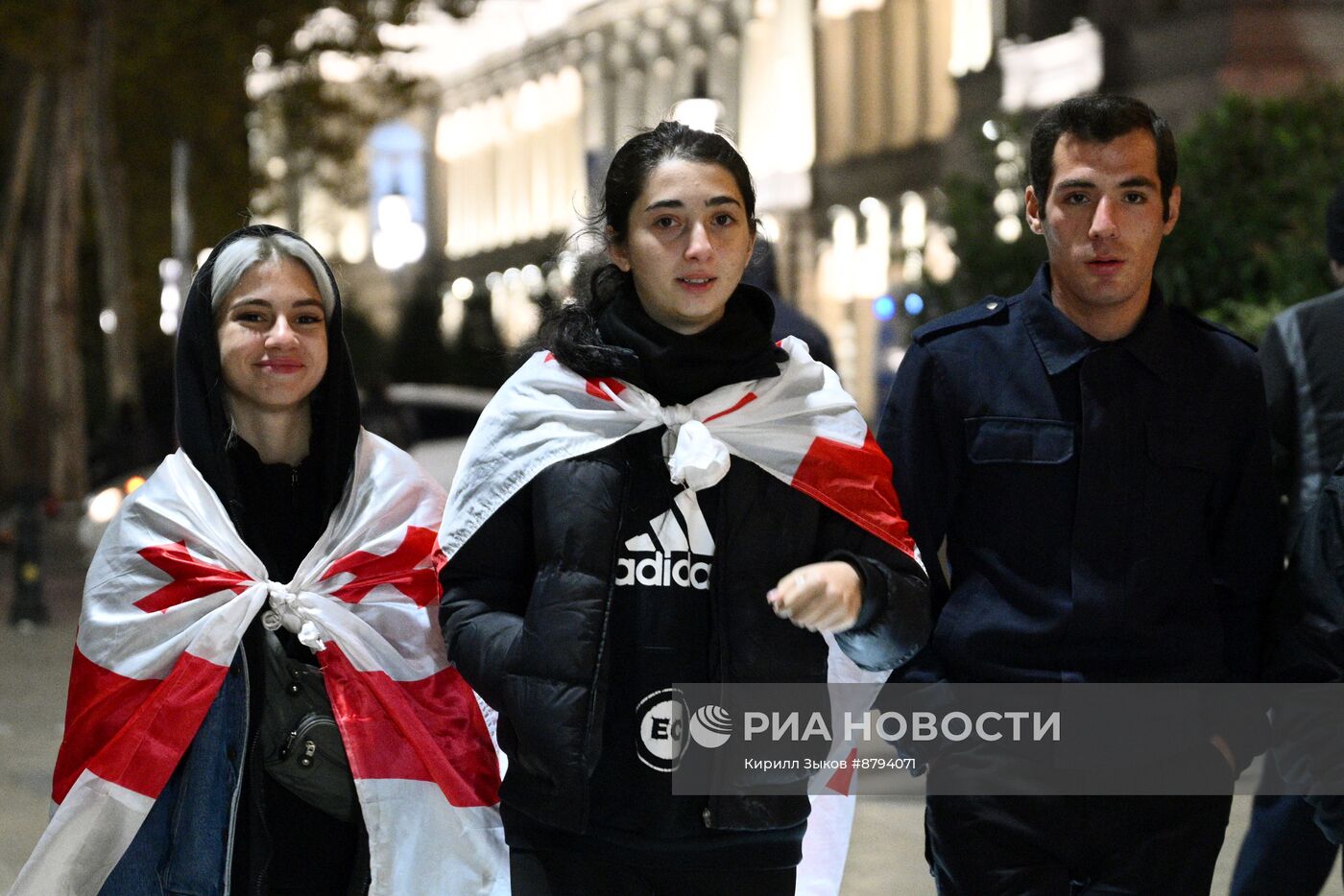 Акция протеста оппозиции в Тбилиси