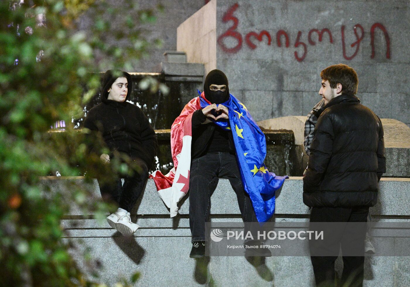 Акция протеста оппозиции в Тбилиси