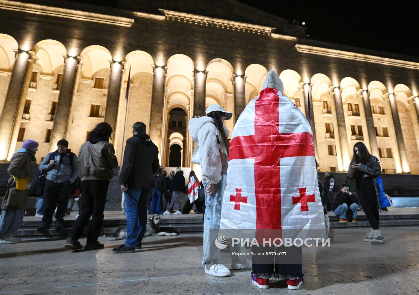 Акция протеста оппозиции в Тбилиси