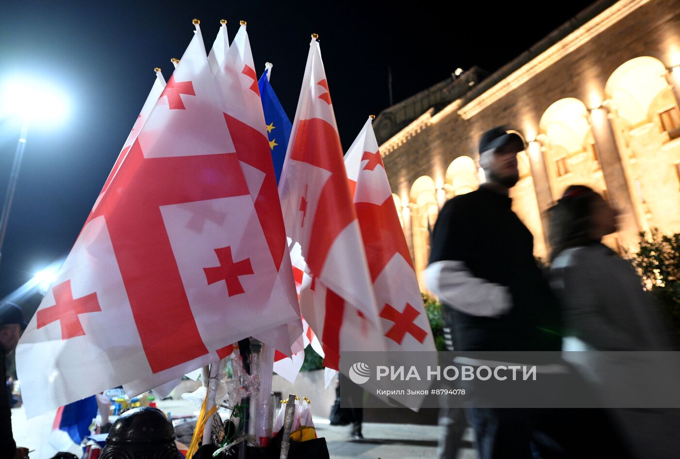 Акция протеста оппозиции в Тбилиси