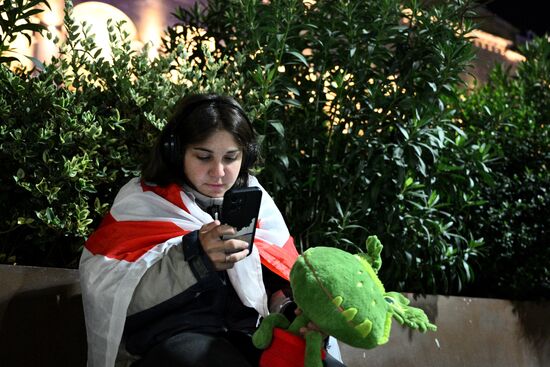 Акция протеста оппозиции в Тбилиси