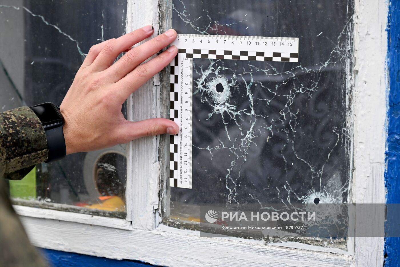 Последствия обстрела населенного пункта Высокое Запорожской области