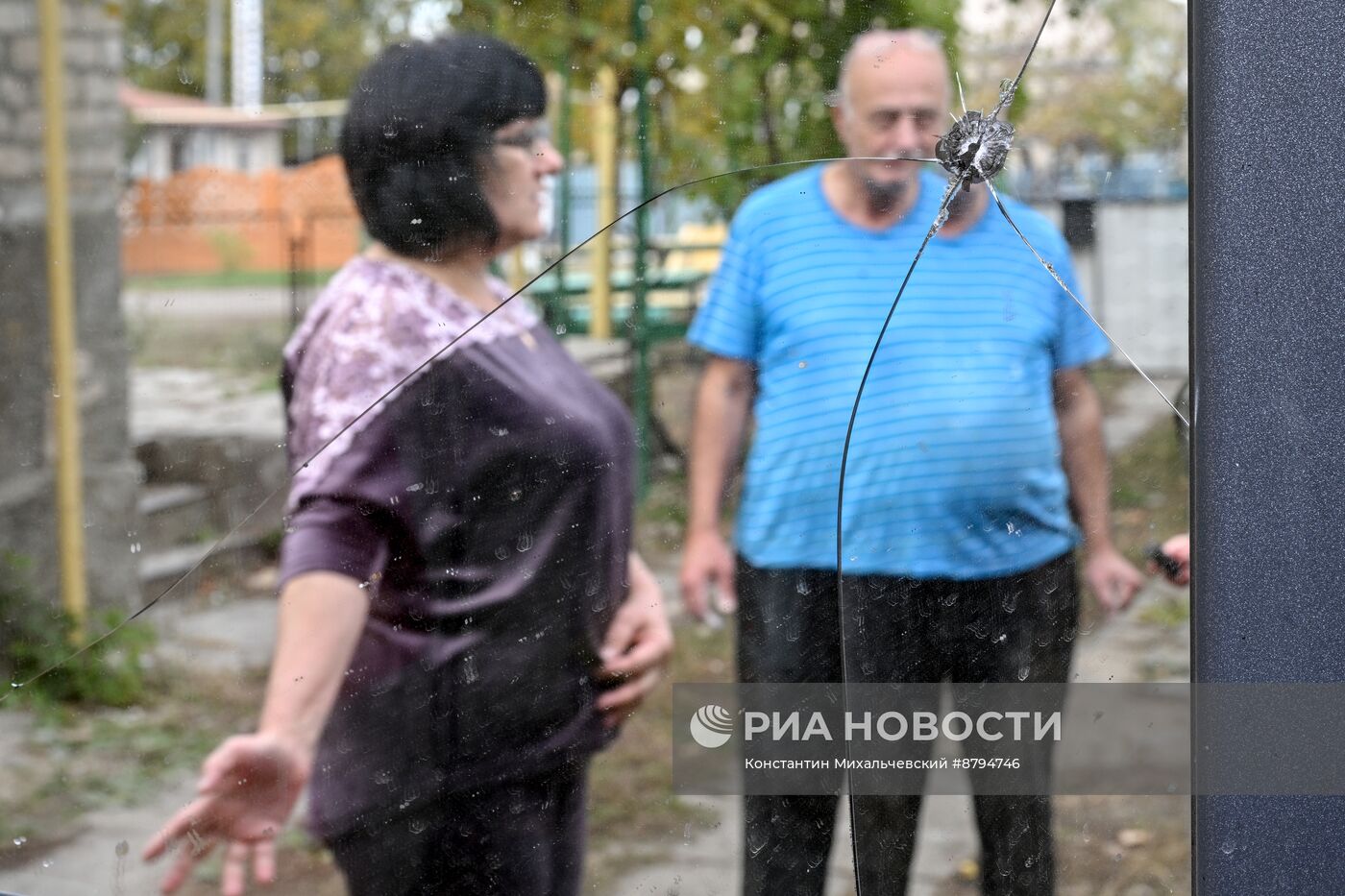 Последствия обстрела населенного пункта Высокое Запорожской области