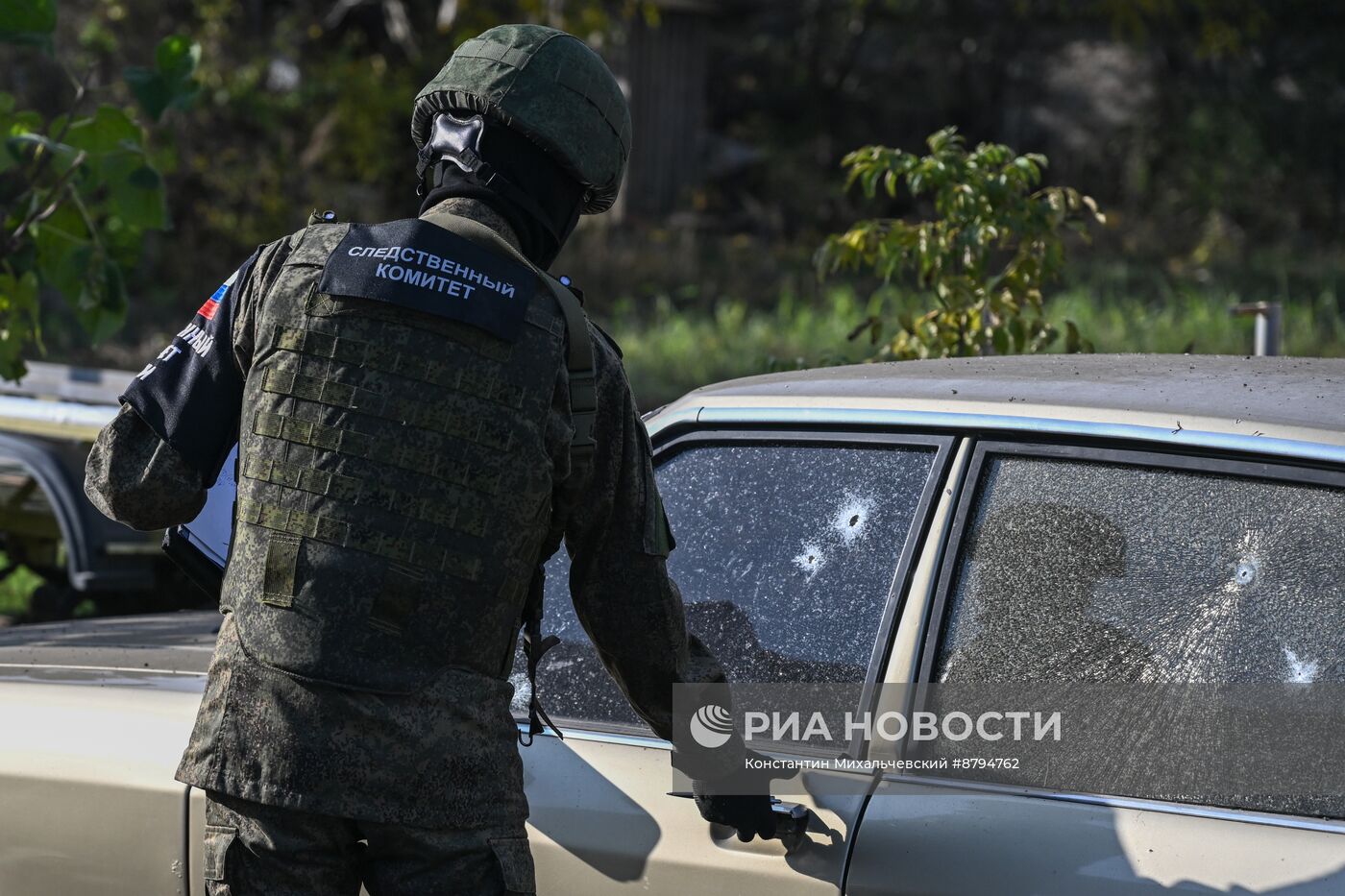 Последствия обстрела населенного пункта Высокое Запорожской области