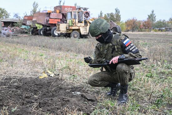 Последствия обстрела населенного пункта Высокое Запорожской области