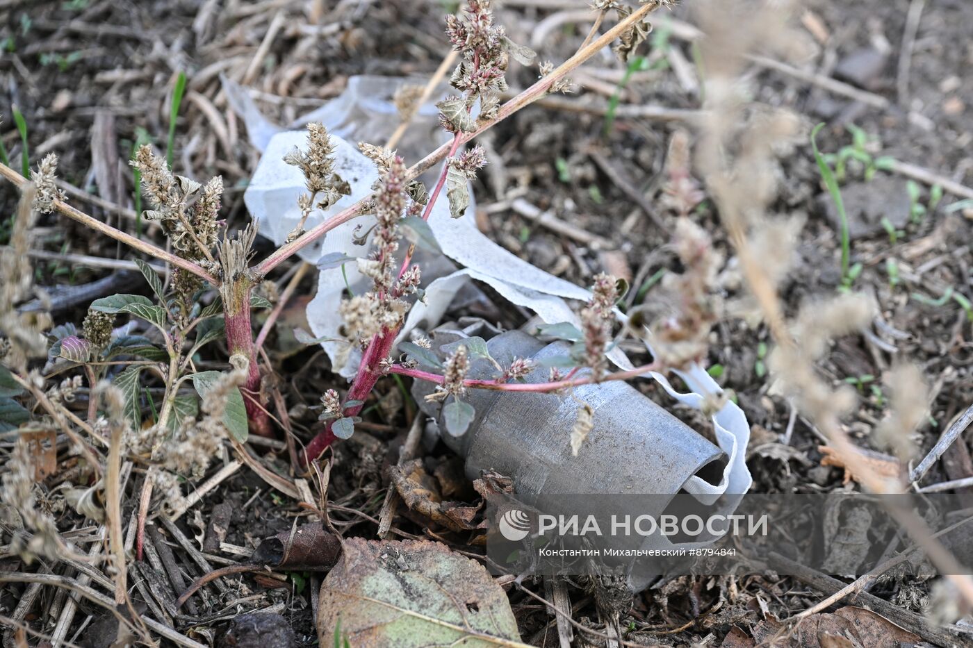 Последствия обстрела населенного пункта Высокое Запорожской области