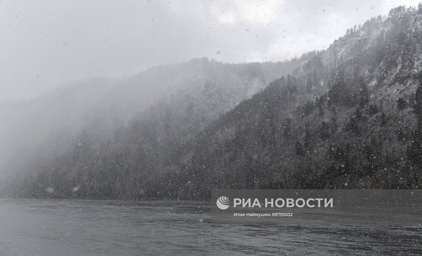 Снегопад в Красноярском крае