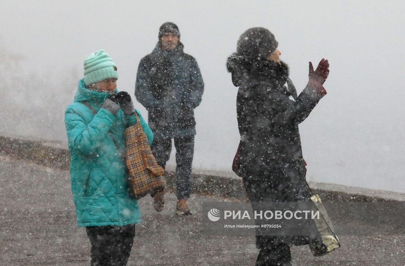 Снегопад в Красноярском крае 