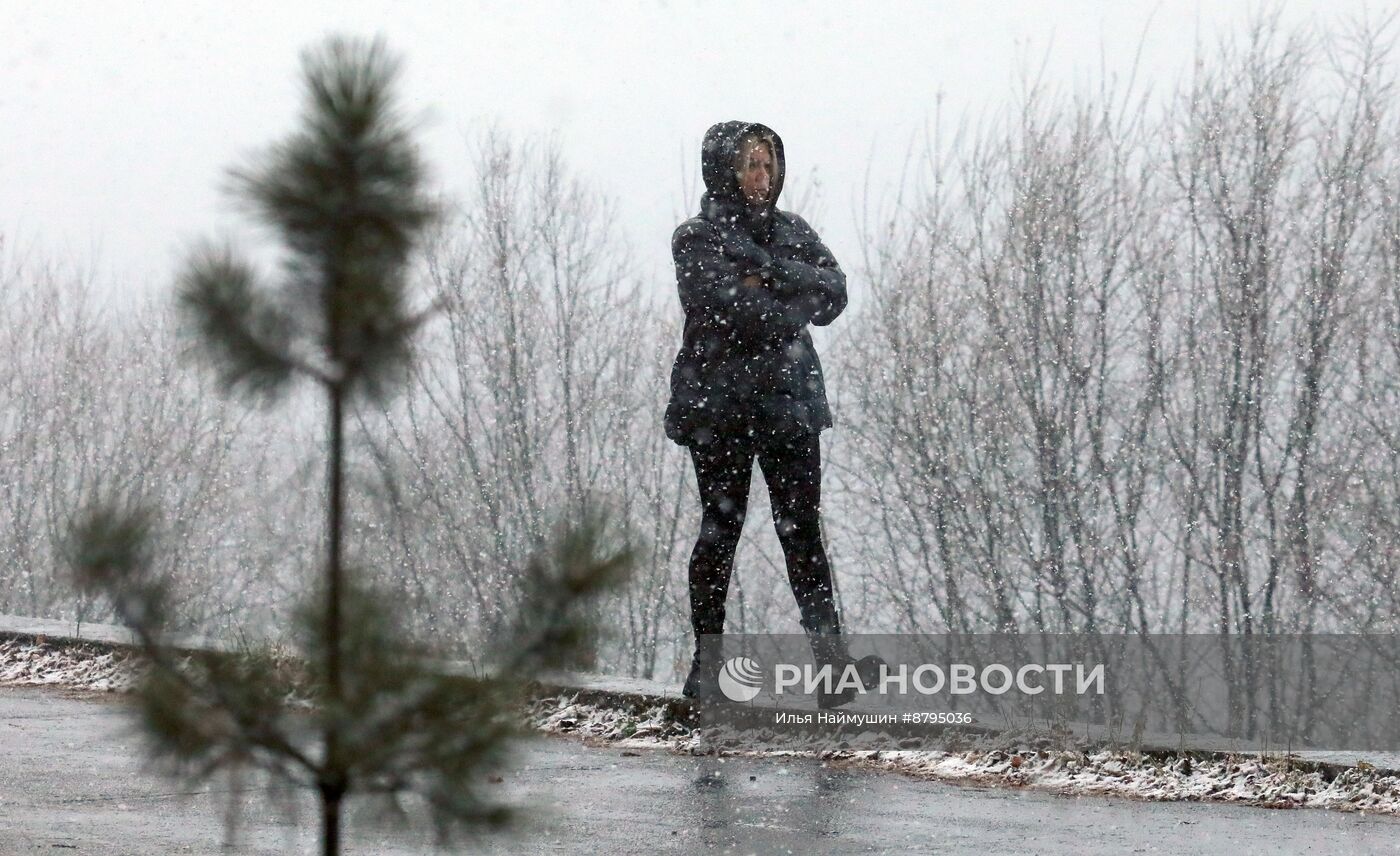 Снегопад в Красноярском крае 