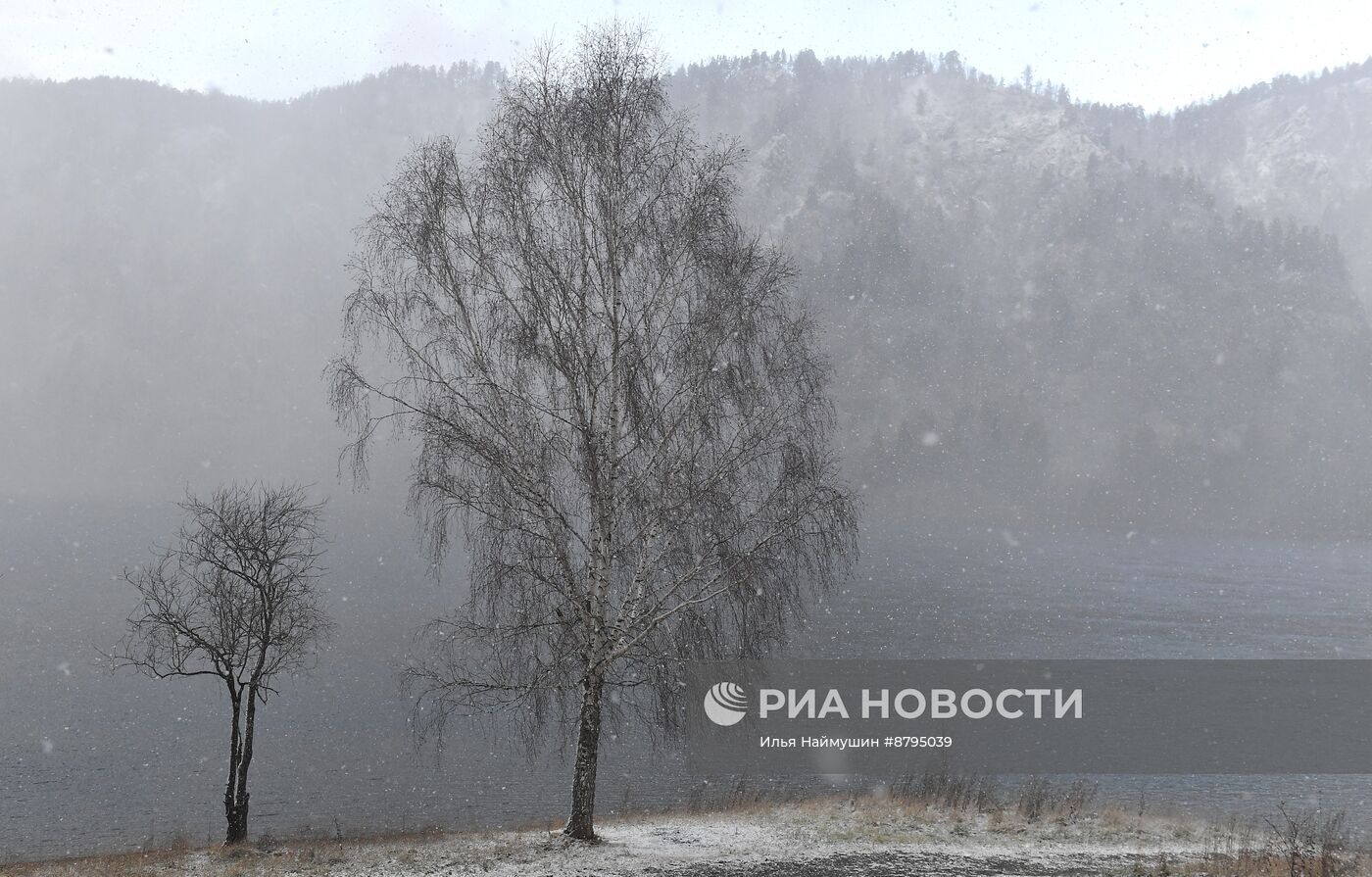 Снегопад в Красноярском крае 