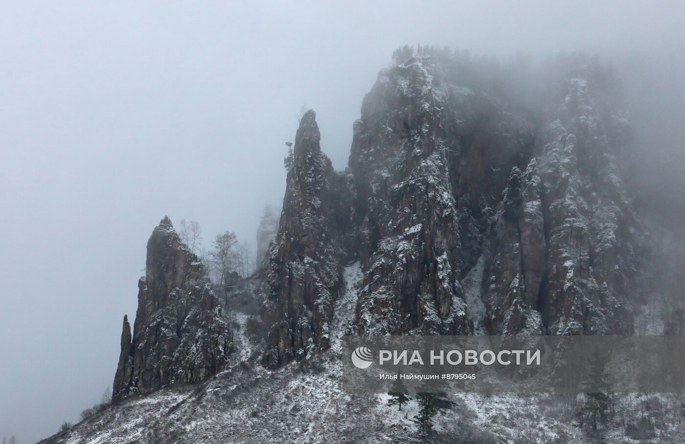 Снегопад в Красноярском крае 