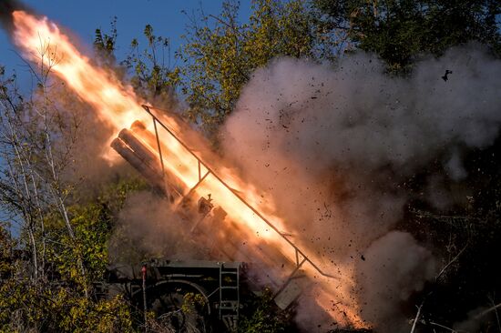 Боевая работа расчета РСЗО "Ураган" ЦВО на Покровском направлении