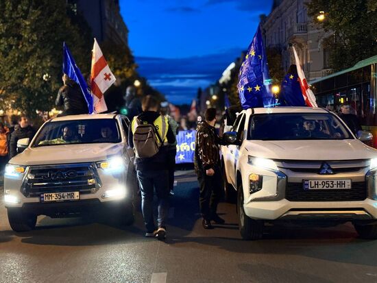 Акция протеста оппозиции в Тбилиси