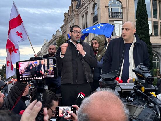 Акция протеста оппозиции в Тбилиси