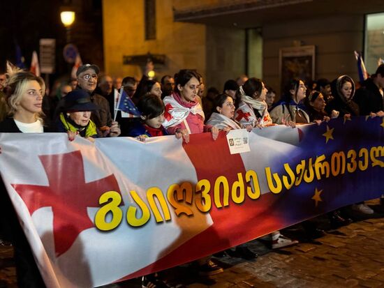 Акция протеста оппозиции в Тбилиси