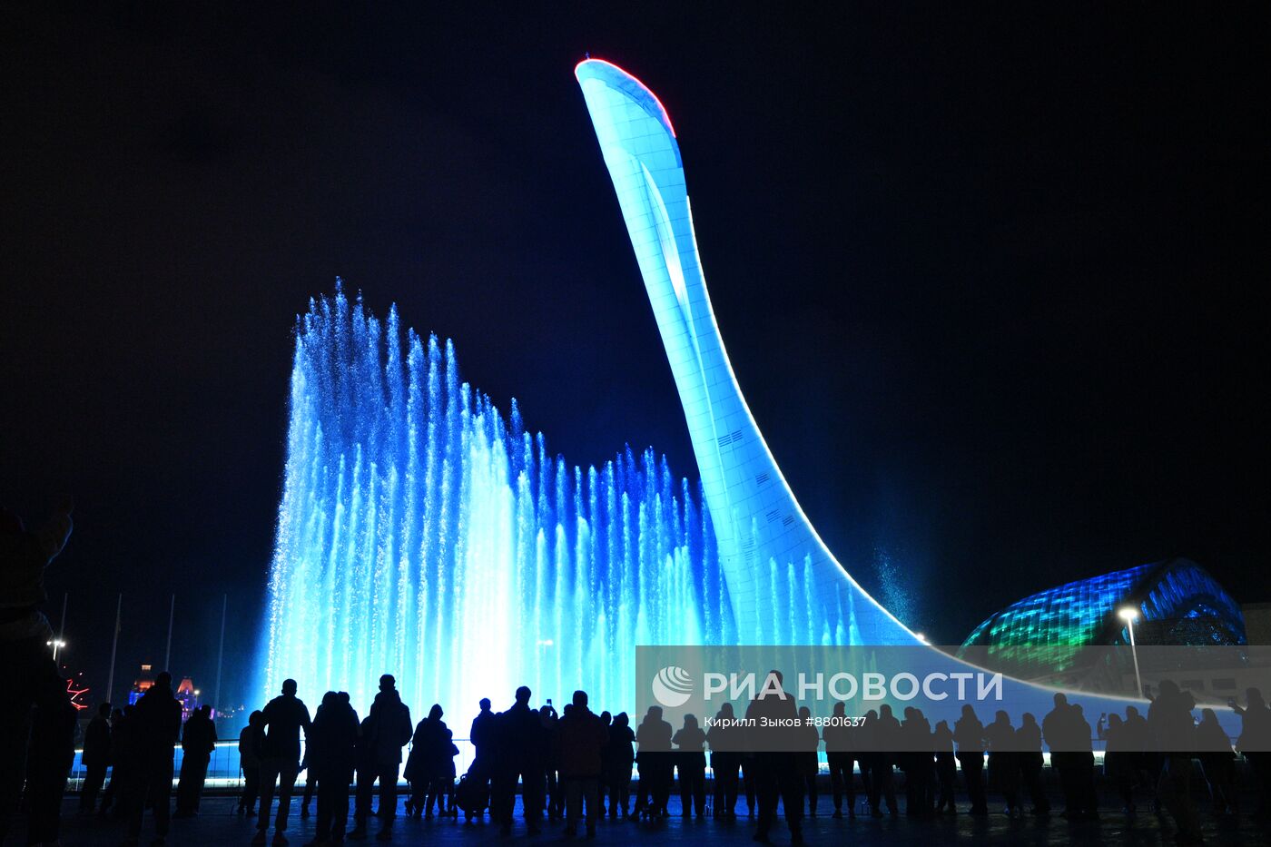 Шоу поющего фонтана в "Сириусе" в честь форума партнерства "Россия - Африка"