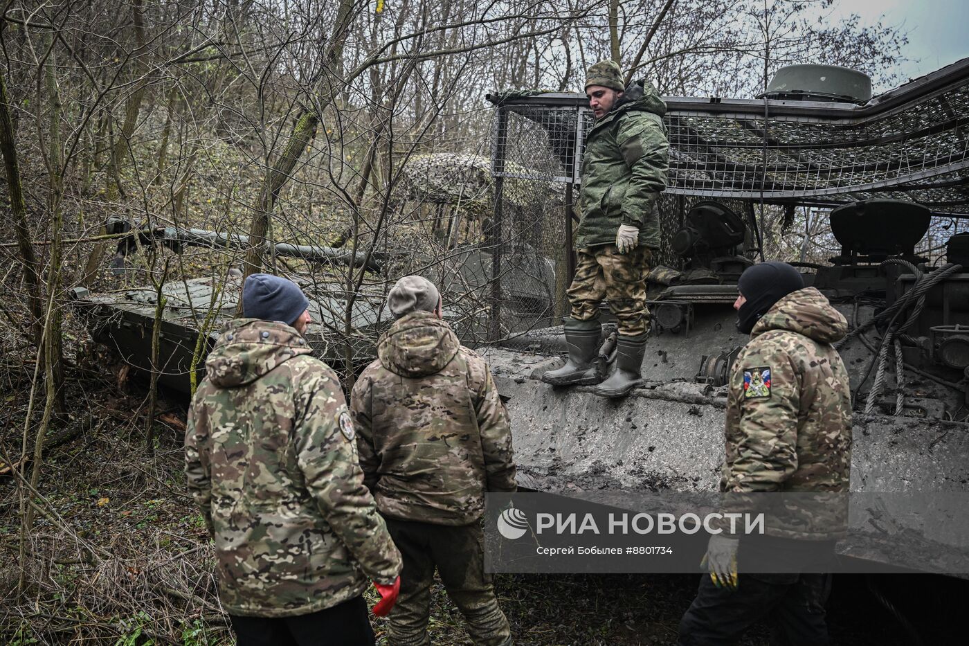 Работа ремонтно-эвакуационной команды группы "Пресса" спецназа "Ахмат"