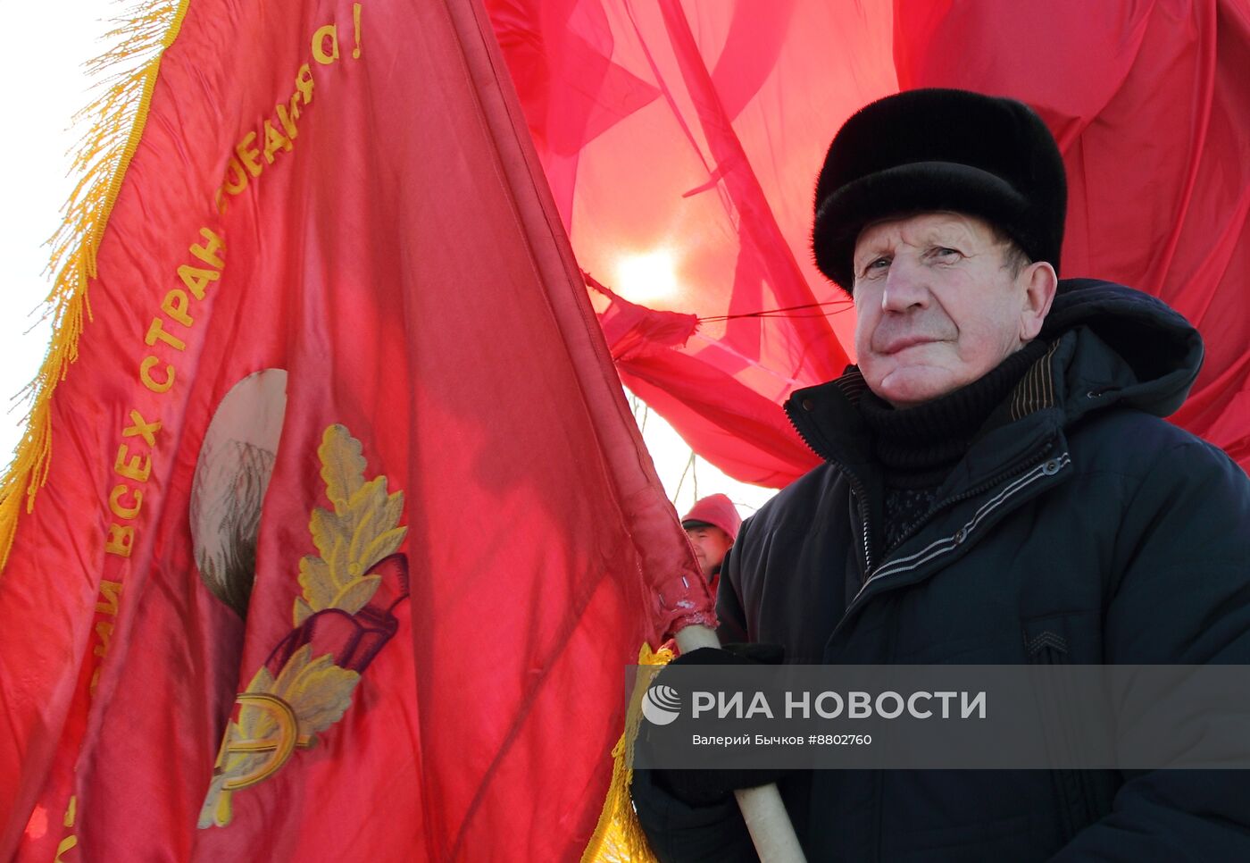 Церемония открытия памятника В. Ленину в Тобольске