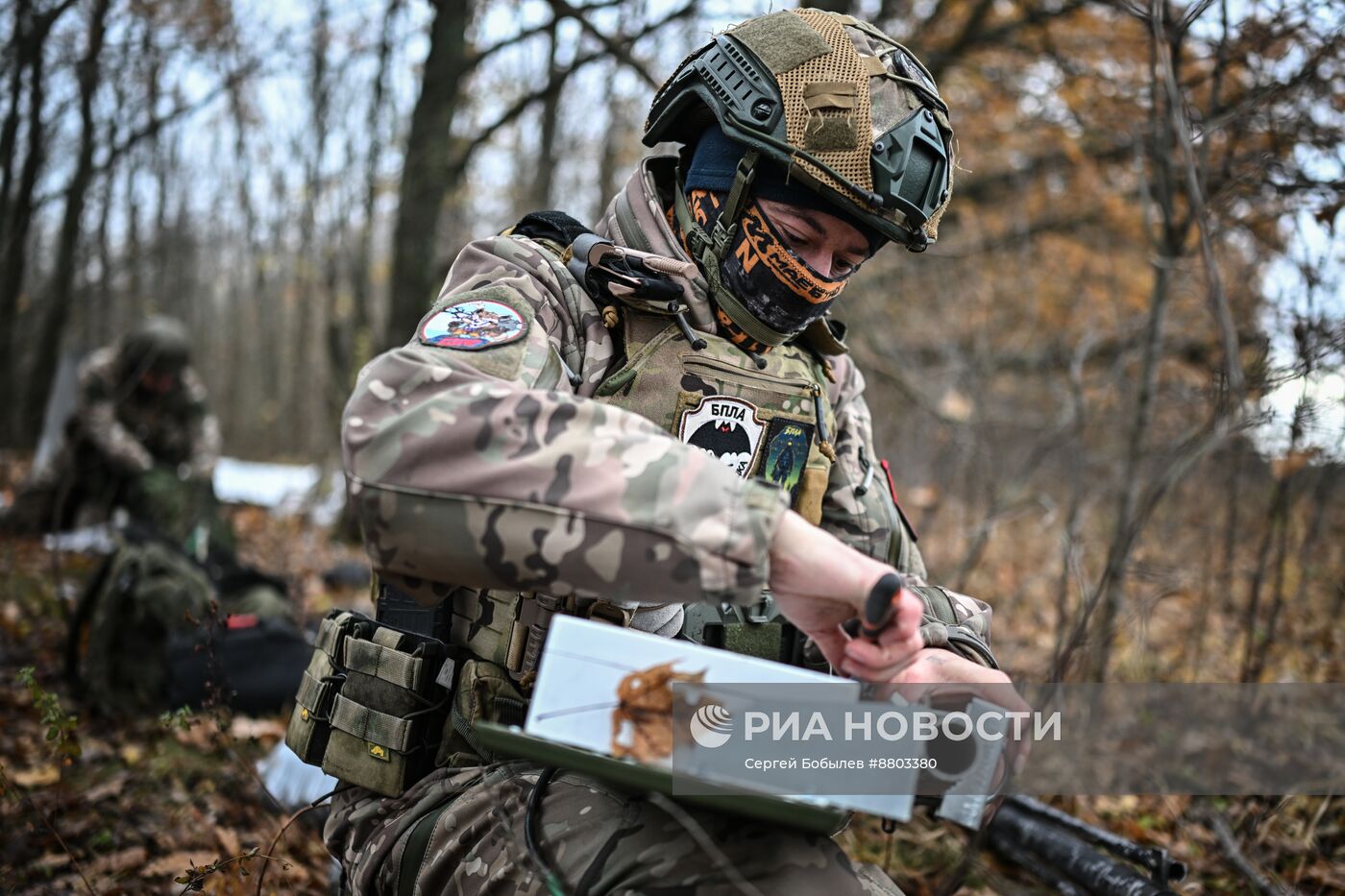 Операторы БПЛА самолетного типа "Молния-2" батальона спецминирования "Феникс" 