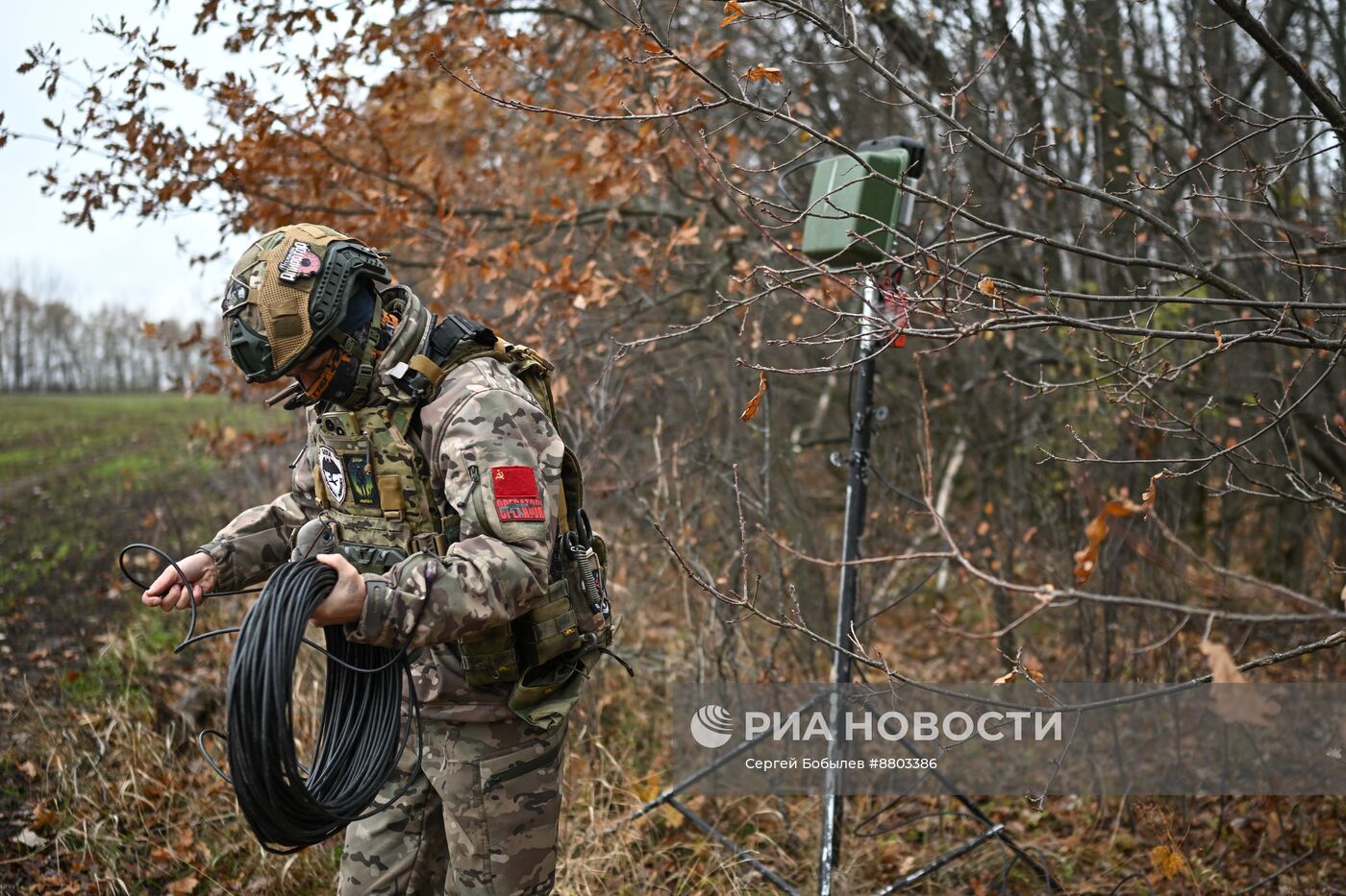 Операторы БПЛА самолетного типа "Молния-2" батальона спецминирования "Феникс" 